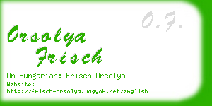 orsolya frisch business card
